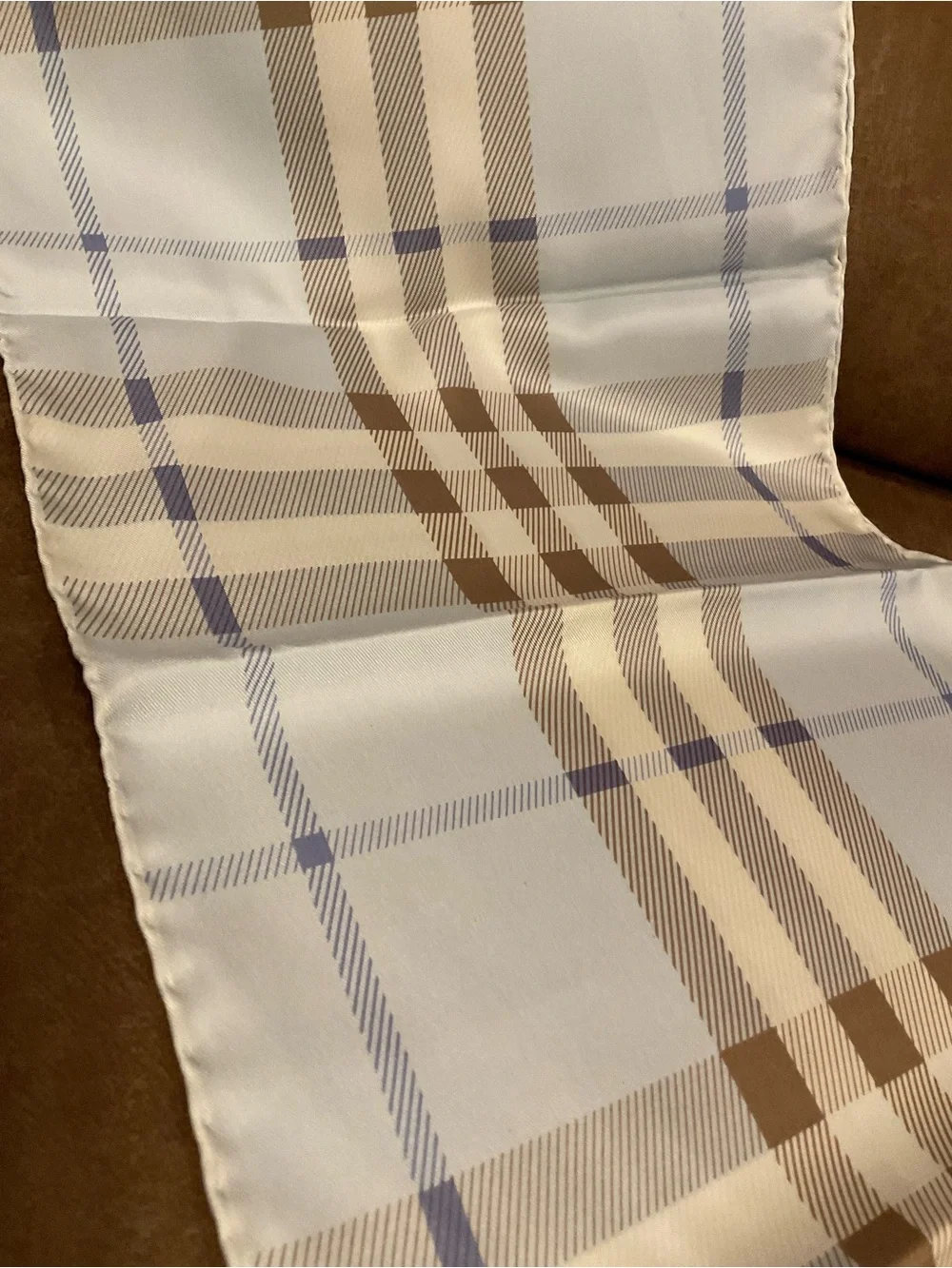 Vintage Burberry Silk Blue Scarf